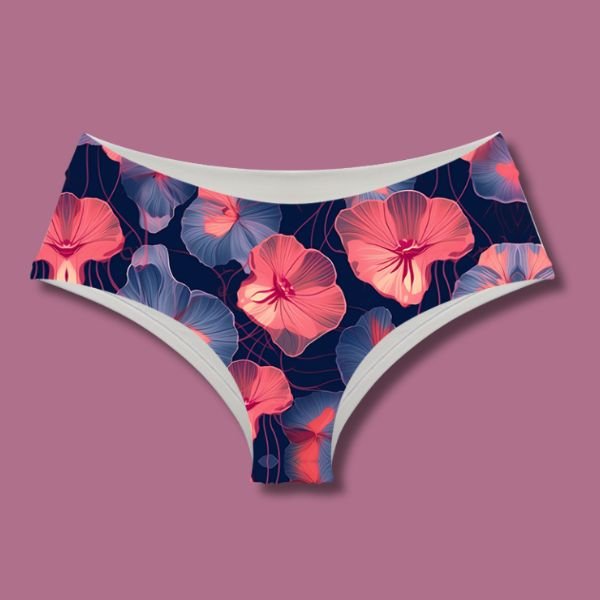 Monokini / culotte Fleur Bleu - Fr.LaJolieFun