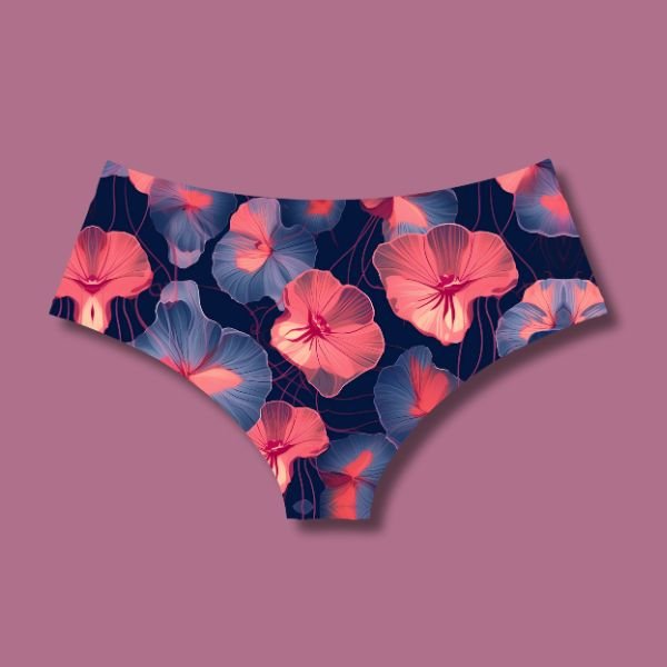 Monokini / culotte Fleur Bleu - Fr.LaJolieFun