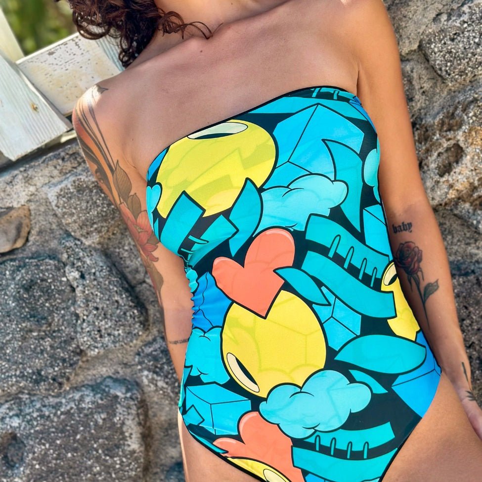 Maillot 1 pièce Réversible Happy Rose - Fr.LaJolieFun