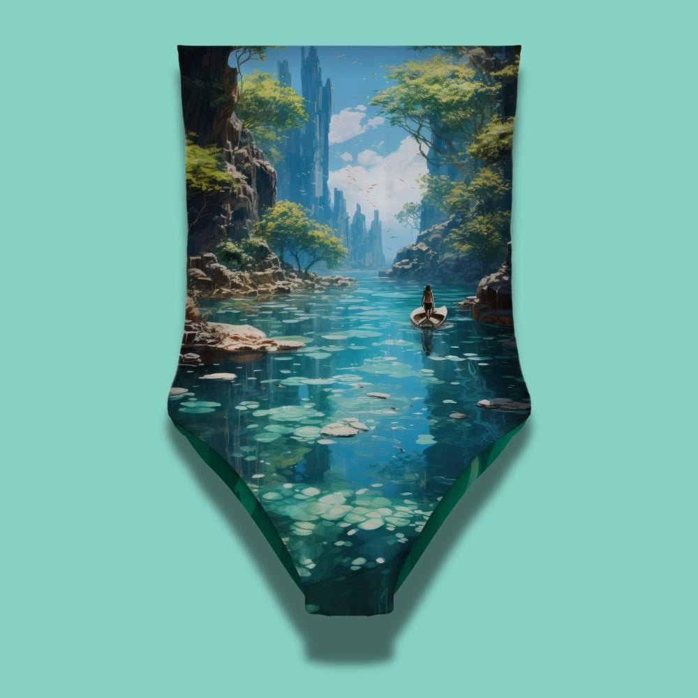 Maillot 1 pièce réversible Jade / Riviera - Fr.LaJolieFun