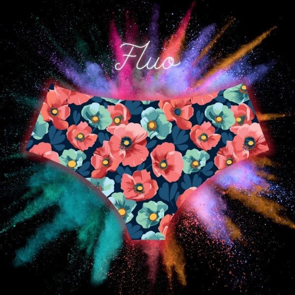 Monokini / culotte Flowers Fluo - Fr.LaJolieFun