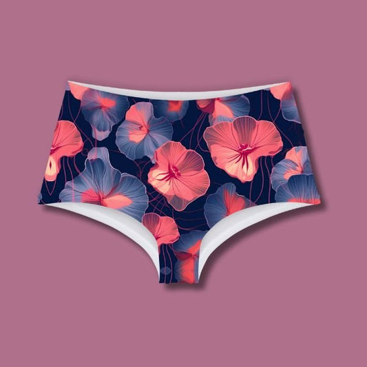 Shorty Fleur Bleu - Fr.LaJolieFun