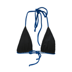 Top Triangle Bleu Pailleté / Noir - Fr.LaJolieFun