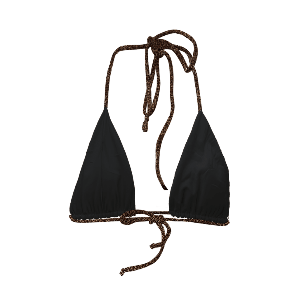 Top Triangle Bronze Pailleté / Noir - Fr.LaJolieFun