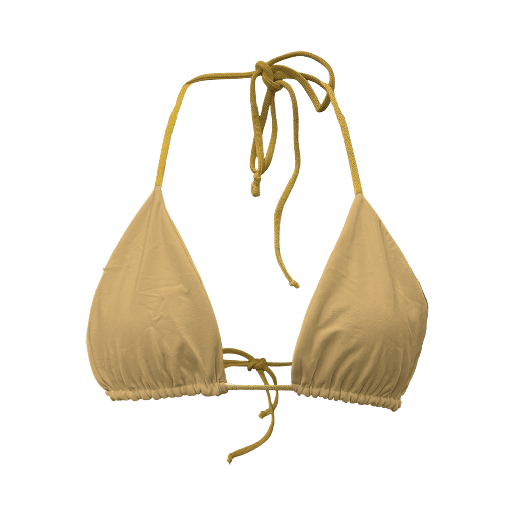 Top Triangle doré pailleté / beige - Fr.LaJolieFun