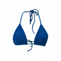 Top Triangle Bleu Pailleté / Noir