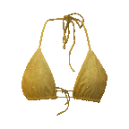 Golden glitzernd / weiß Triangel Top