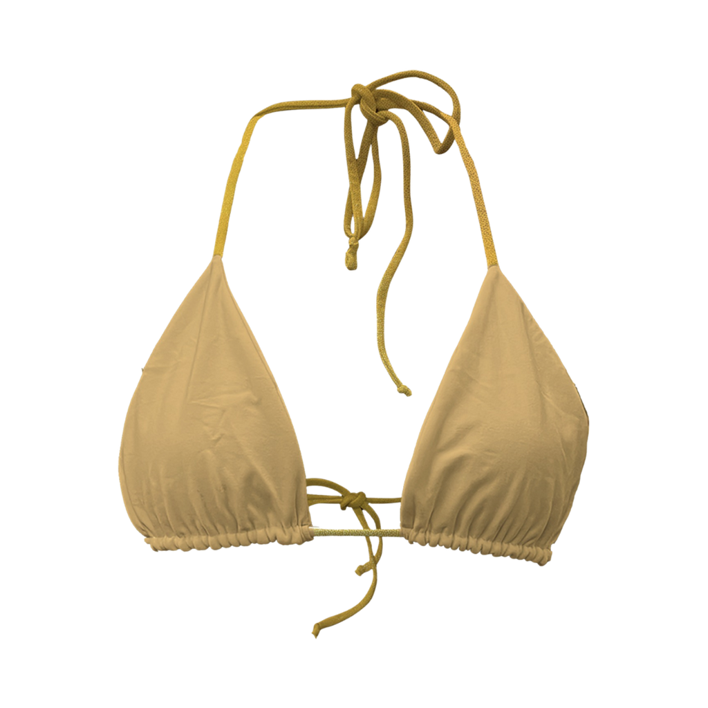 Golden glitzernd / weiß Triangel Top