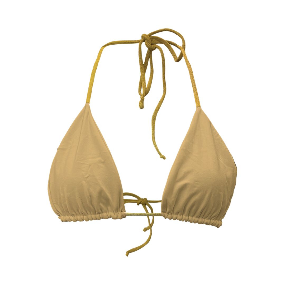 Golden glitzernd / weiß Triangel Top