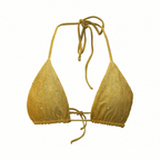 Golden glitzernd / weiß Triangel Top