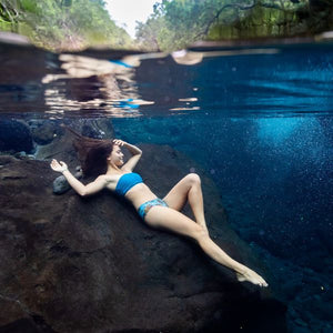 "Peacock Blue" Bandeau bra